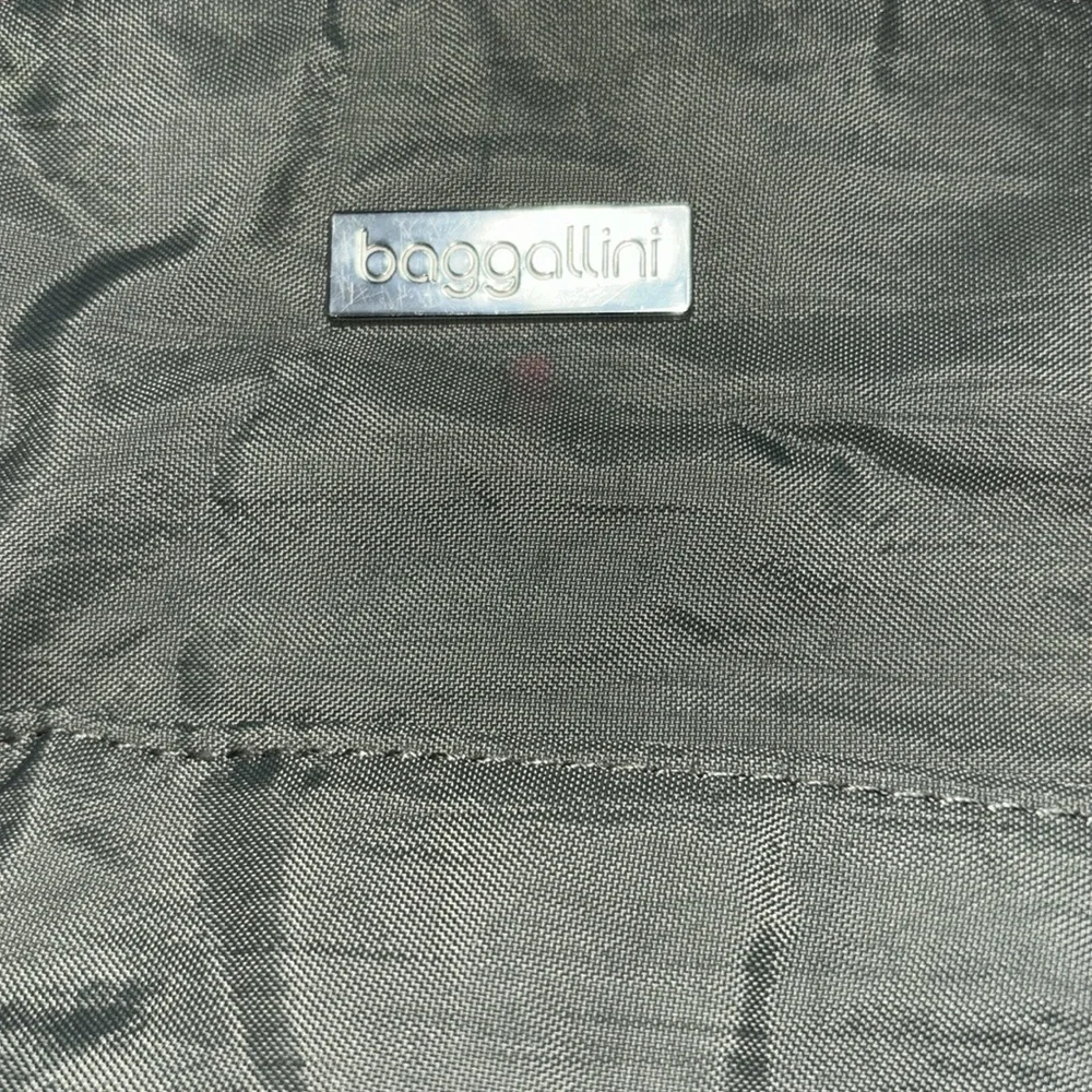Baggallini Gray Yellow Nylon Diaper Bag Handbag Luggage Washable Utility Cargo - Picture 3 of 5